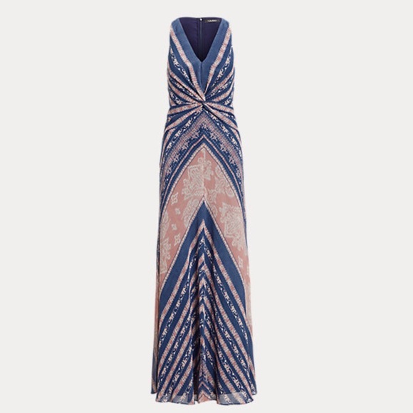 Lauren Ralph Lauren Dresses & Skirts - Lauren Ralph Lauren Print Twist-Front Georgette Gown
